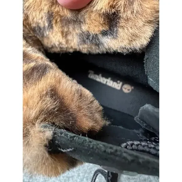 NWOT Timberland Kinsley 6-Inch Waterproof Black/Faux Fur Booties – Sz 8M - Picture 9 of 10